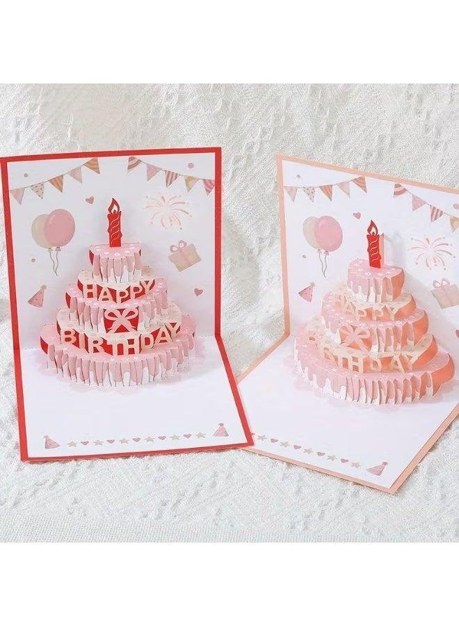 Kandid Birthday Greeting Card 3D Pop-Up, Interactive Design Print (Pink Cake Pop-Up) - Image 2