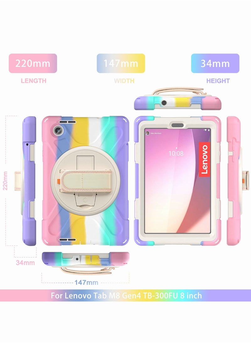 GULFLINK Back Cover Protect Case for Lenovo M8 Gen4 TB-300FU 2023 Colourful Pink  - Image 2
