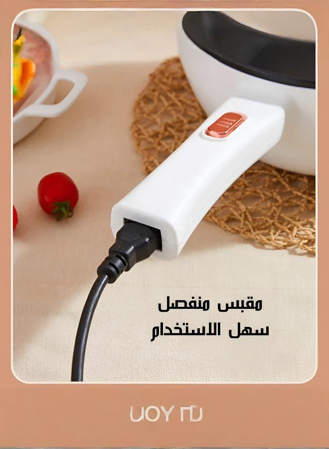 قدر كهربائي متعدد الوظائف مانع للالتصاق للاستخدام المنزلي والجامعي – مثالي للطهي والغلي – هدية رائعة للطلاب - Image 5