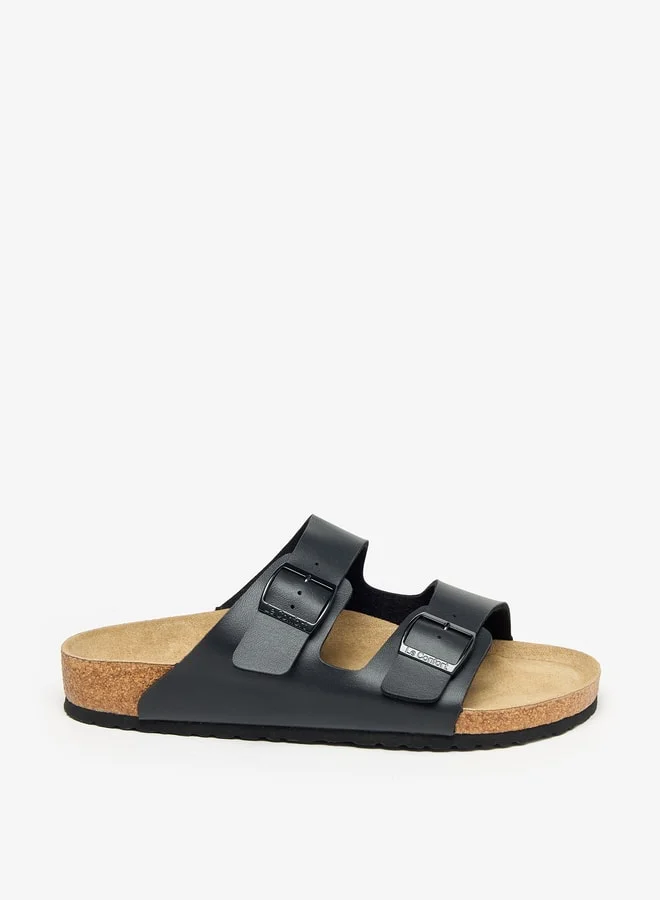 لو كونفورت Men Buckle Detail Slip-On Sandals