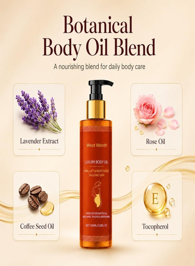 pewatul Body Firming Oil for Women, 2 Pack After Shower Oil for Dry Skin, Lightweight Non-Greasy Moisturizer for Arms Legs Belly - Image 3
