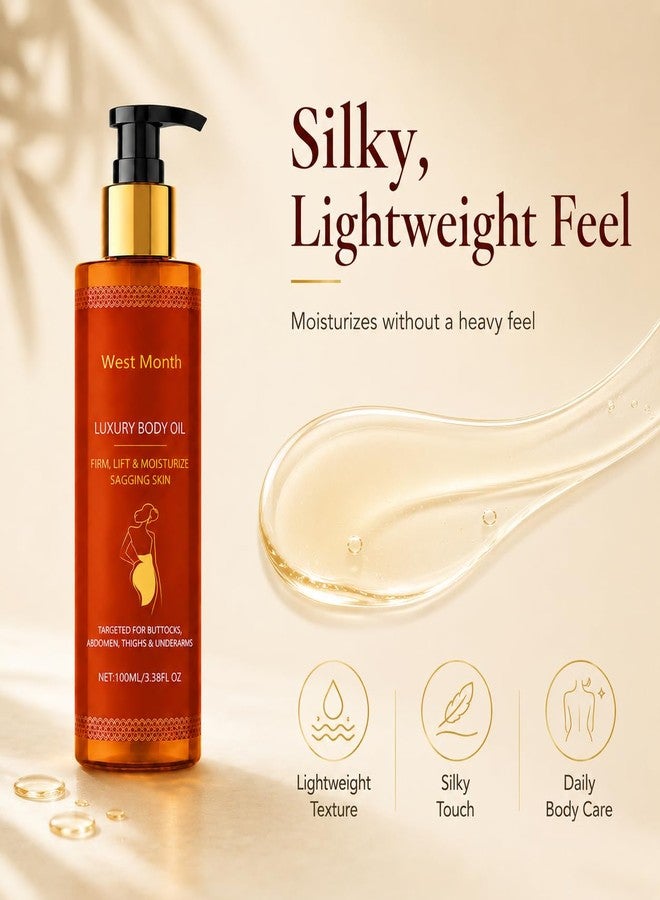 pewatul Body Firming Oil for Women, 2 Pack After Shower Oil for Dry Skin, Lightweight Non-Greasy Moisturizer for Arms Legs Belly - Image 4