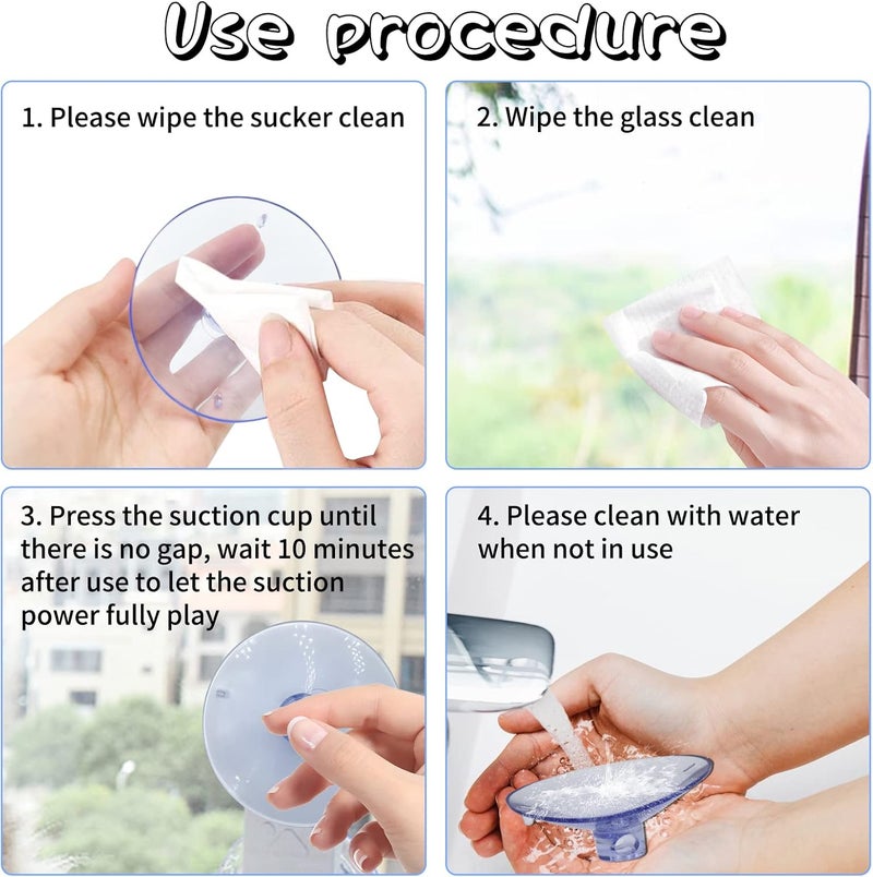 4 × كوب شفط، كوب شفط مقاس 3.14 بوصة لسرير القطط النافذة، كوب شفط من PVC سميك بديل لملحقات سرير القطط النافذة ومقعد وأرجوحة، إكسسوارات الحيوانات الأليفة (أ) - Image 5
