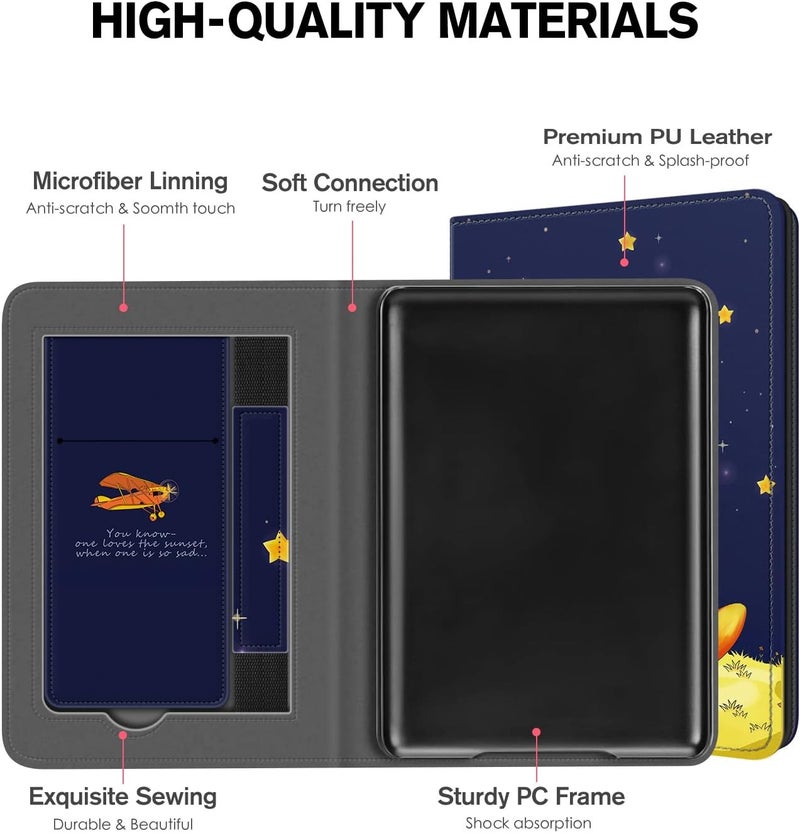 Ayotu Kindle Paperwhite 2021 Folding Stand Case - Auto Wake/Sleep, Hand Strap Case, Only for Kindle Paperwhite 11th Generation 2021, Child and Fox - Image 5