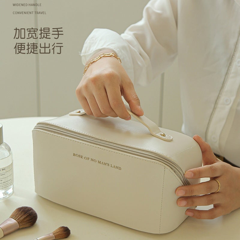 Ins High-End Pu Popular Cosmetic Bag Large Capacity Portable Super Popular Travel Toiletry Bag Cosmetics Bag - Image 4