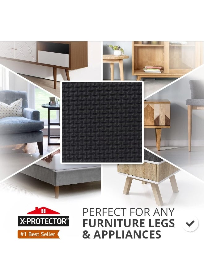 X-Protector Non Slip Furniture Pads – 16 Pieces Furniture Grippers 2 1/2 Inch - Ideal Self-Adhesive Rubber Feet For Furniture Feet – Non Skid Furniture Pads Floor Protectors – Keep Furniture In Place!  - Image 4