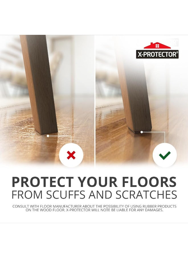 X-Protector Non Slip Furniture Pads – 16 Pieces Furniture Grippers 2 1/2 Inch - Ideal Self-Adhesive Rubber Feet For Furniture Feet – Non Skid Furniture Pads Floor Protectors – Keep Furniture In Place!  - Image 5
