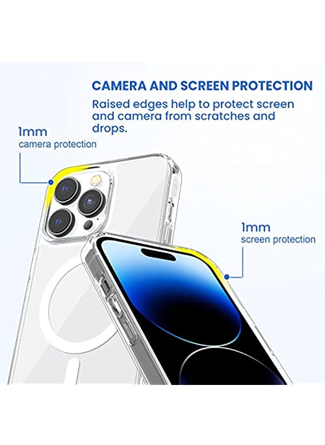 erorex leChivée for iPhone 14 Pro Max Mag Safe Case, Magnetic iPhone 14 Pro Max Case Compatible with MagSafe, Crystal Clear Anti-Yellowing Scratch Resistant Phone Cover for iPhone 14 Pro Max 6.7 inch 2022  - Image 5