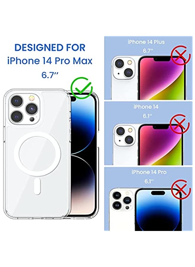 erorex leChivée for iPhone 14 Pro Max Mag Safe Case, Magnetic iPhone 14 Pro Max Case Compatible with MagSafe, Crystal Clear Anti-Yellowing Scratch Resistant Phone Cover for iPhone 14 Pro Max 6.7 inch 2022  - Image 2