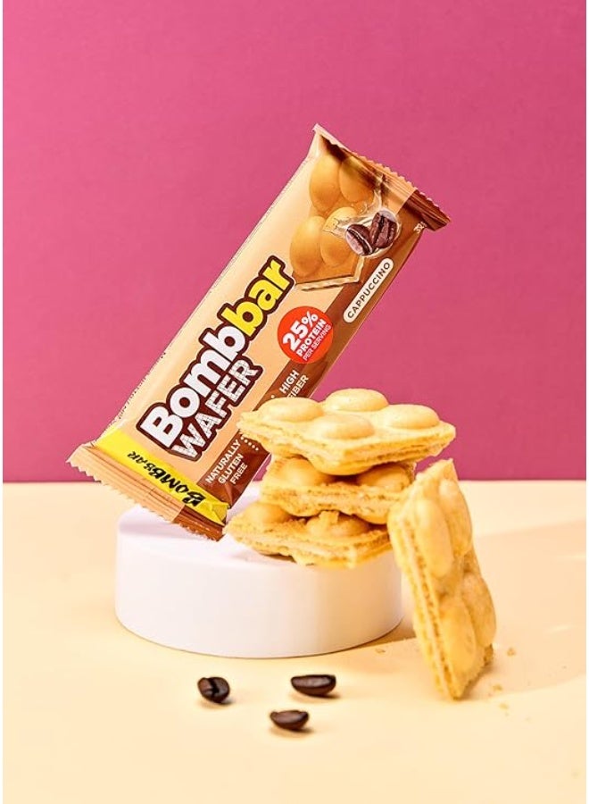 بومبار ويفر كابتشينو 32 جرام عبوة من 12 قطعة - Image 3