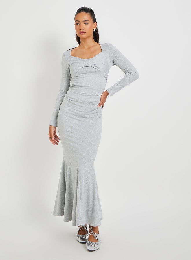 Take Two Ruched Trumpet Hem Dress - Image 2