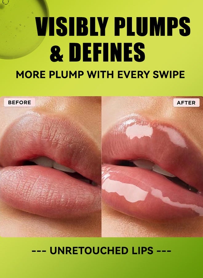 EELHOE Available In 4 Shades - Fat Oil Lip Glossy Care Kit, Moisturizing Hydrating Lip Set, Lip Oil, Plumping Lipstick Liquid, Non-Sticky Lip Makeup Gift for Women u0026 Girls（#A） - Image 4