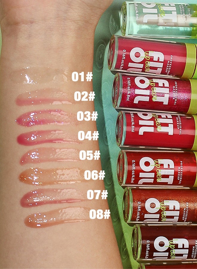 EELHOE Available In 4 Shades - Fat Oil Lip Glossy Care Kit, Moisturizing Hydrating Lip Set, Lip Oil, Plumping Lipstick Liquid, Non-Sticky Lip Makeup Gift for Women u0026 Girls（#A） - Image 5