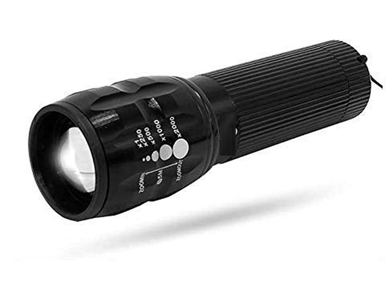 Lukzer Lukzer 1PC Zoomable LED Torch Light with 3 Different Modes High Power Super Bright Light for Long Range View Flashing Torch Emergency Safety Light - Image 1