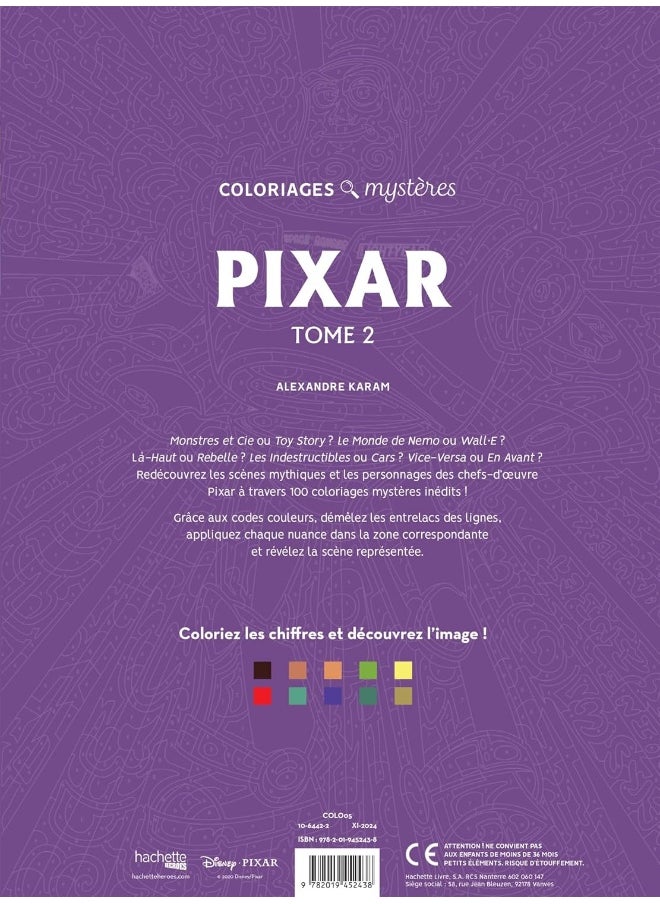 null - HACHETTE PRAT Coloriages Mystères Pixar (Tome 2) - Image 1
