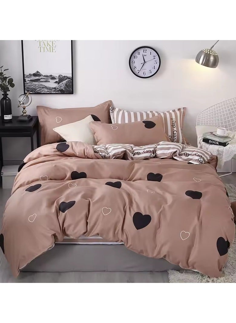 4-Piece Floral Design Bedding Set Cotton Multicolour - Image 1