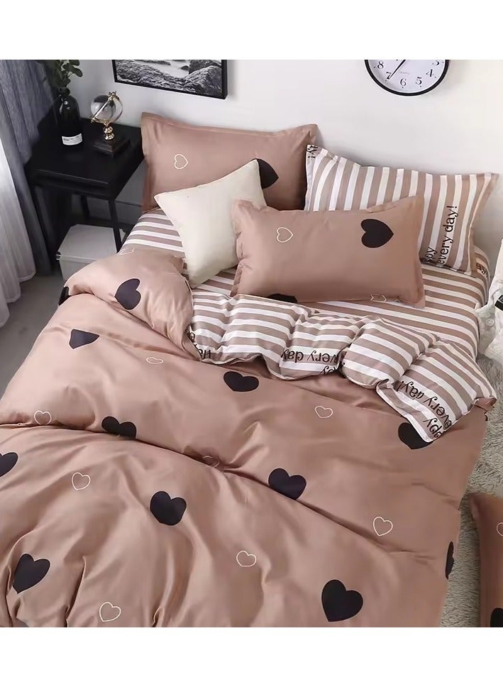 4-Piece Floral Design Bedding Set Cotton Multicolour - Image 2