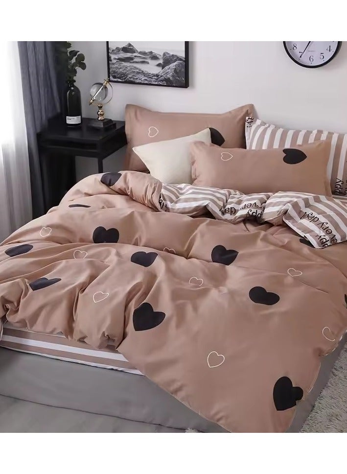 4-Piece Floral Design Bedding Set Cotton Multicolour - Image 4