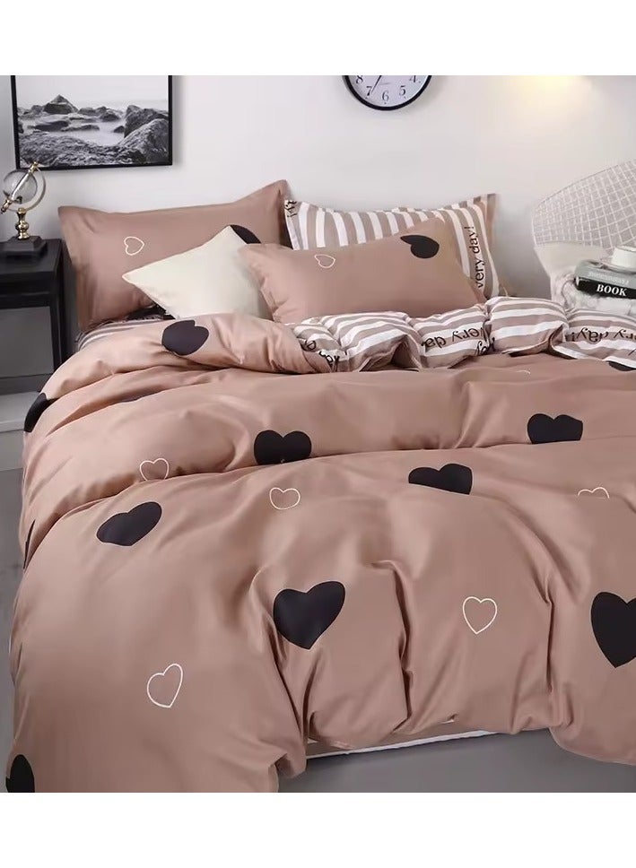 4-Piece Floral Design Bedding Set Cotton Multicolour - Image 3