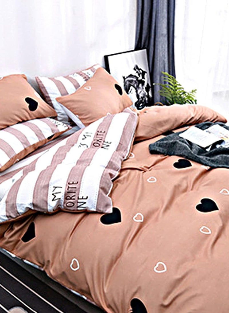 4-Piece Floral Design Bedding Set Cotton Multicolour - Image 5