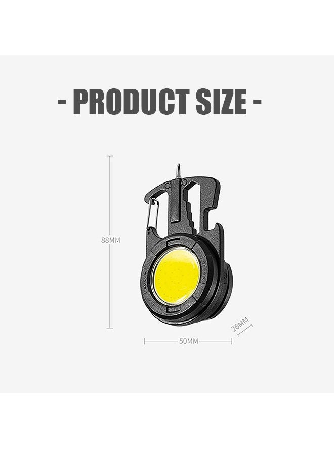 SMARTER Waterproof Pocket Flashlight Keychain, Rechargeable Multifunction COB & LED Work Light, Super Bright Outdoor Flashlight for Camping Fishing Walking  - Image 2