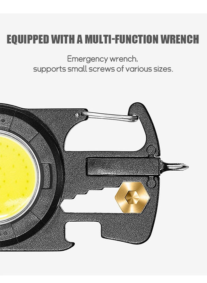 SMARTER Waterproof Pocket Flashlight Keychain, Rechargeable Multifunction COB & LED Work Light, Super Bright Outdoor Flashlight for Camping Fishing Walking  - Image 4