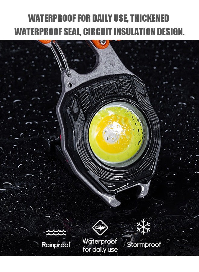 SMARTER Waterproof Pocket Flashlight Keychain, Rechargeable Multifunction COB & LED Work Light, Super Bright Outdoor Flashlight for Camping Fishing Walking  - Image 5