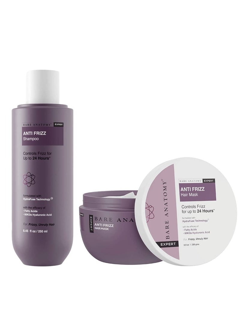 Bare Anatomy Anti Frizz Shampoo 250ML Hair Mask 250G Pack Of 2 - Image 1