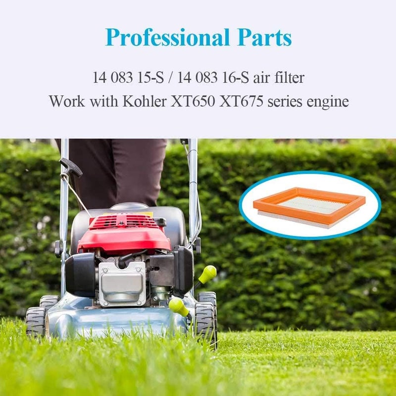HOODELL 5 Pack 14 083 15-S Air Filter - for Kohler XT650 XT675 Engine Poulan Husqvarna Toro Lawn Boy Push Lawn Mower - Image 4