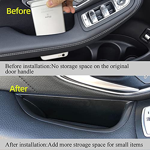 VESUL Front Row Door Side Organizer Compatible with Mercedes Benz GLC GLC250 GLC300 GLC350 GLC43 AMG C-Class Sedan C300 C450 C63 AMG W205 2015-2022 Armrest Phone Container Storage Box Handle Pocket - Image 2