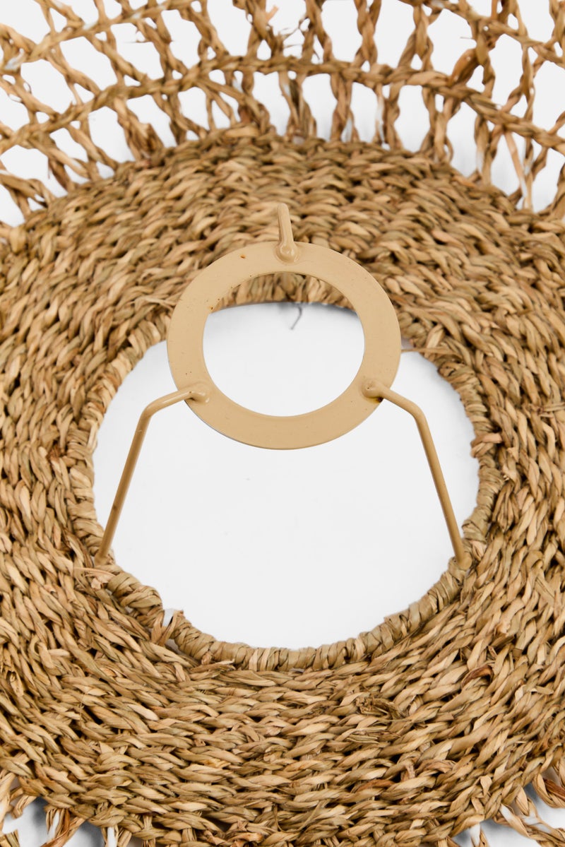 Muy Mucho Natural Fiber Screen Lampshade, Tan  - Image 3