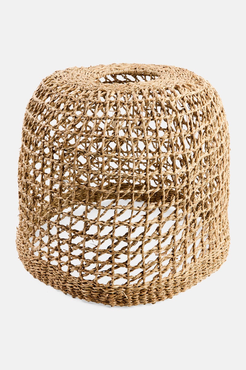 Muy Mucho Natural Fiber Screen Lampshade, Tan  - Image 1