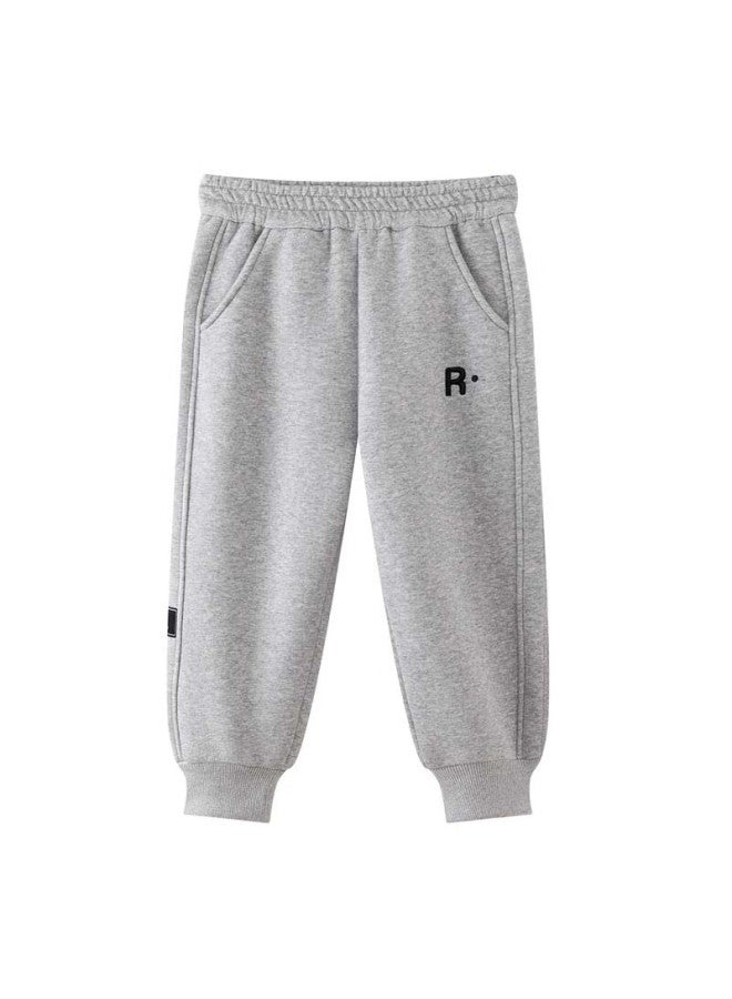 Zuoxi Children's Pants, Spring And Autumn Boys' Sweatpants, New Stylish Sweatpants, Autumn Fashion Long Pants, Gray, Size 150 - Image 4