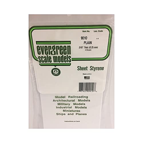 EverGreen 9010 White Polystyrene Sheet 150x300x0.25 mm Pack of 4 - Image 3