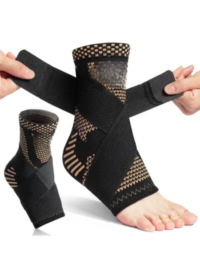 Adjustable Compression Ankle Brace - Soft Straps for Achilles Tendonitis Relief & Sports Protection - Practical Daily Use - Image 1