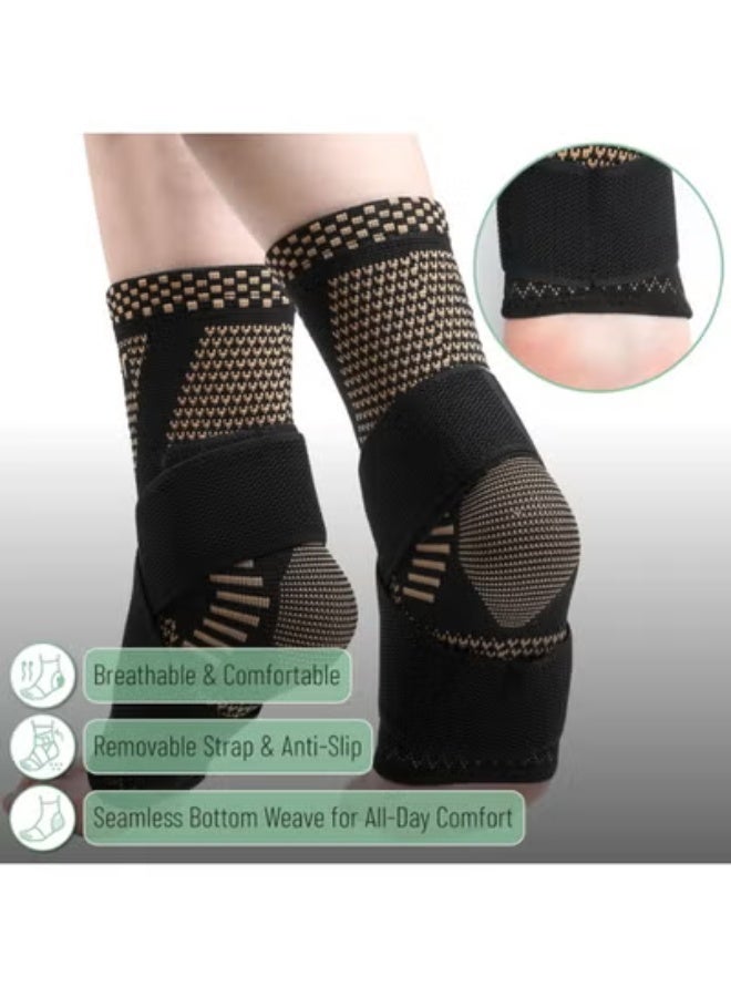 Adjustable Compression Ankle Brace - Soft Straps for Achilles Tendonitis Relief & Sports Protection - Practical Daily Use - Image 5