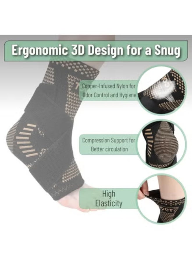 Adjustable Compression Ankle Brace - Soft Straps for Achilles Tendonitis Relief & Sports Protection - Practical Daily Use - Image 2