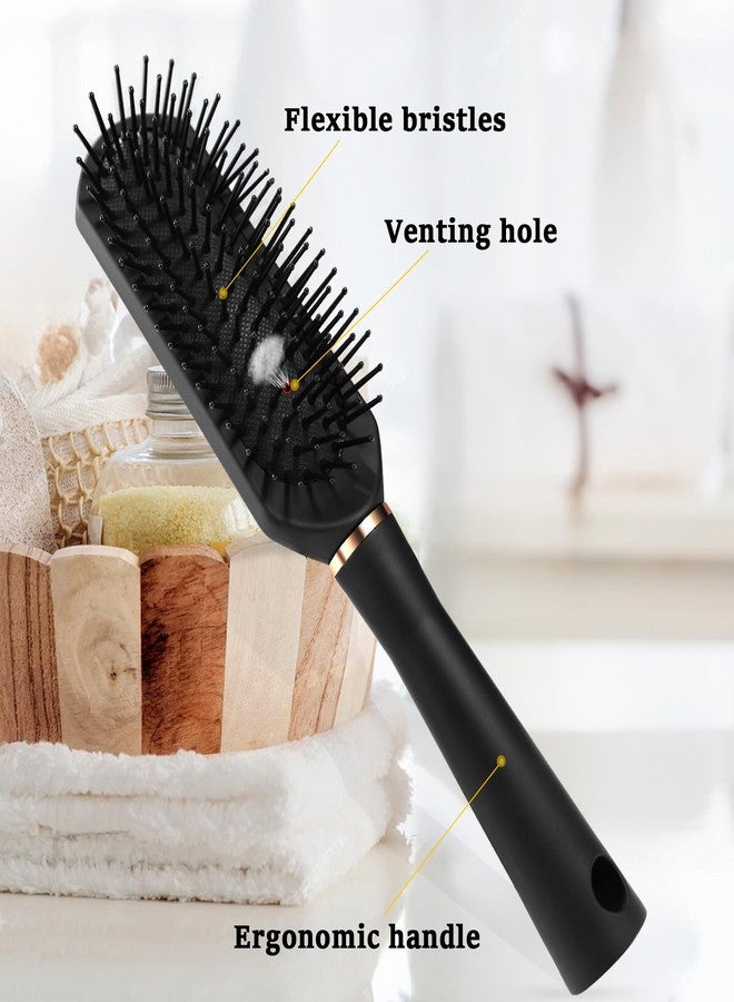 DUAIU Hair Brush Set, 5 PCS Paddle Brush and Hair Comb for Men Women, Paddle Detangling Brush Vented Brush Wide Tooth Comb for Curls Straight Thick Fine Wet or Dry Hair Care Styling - Image 2