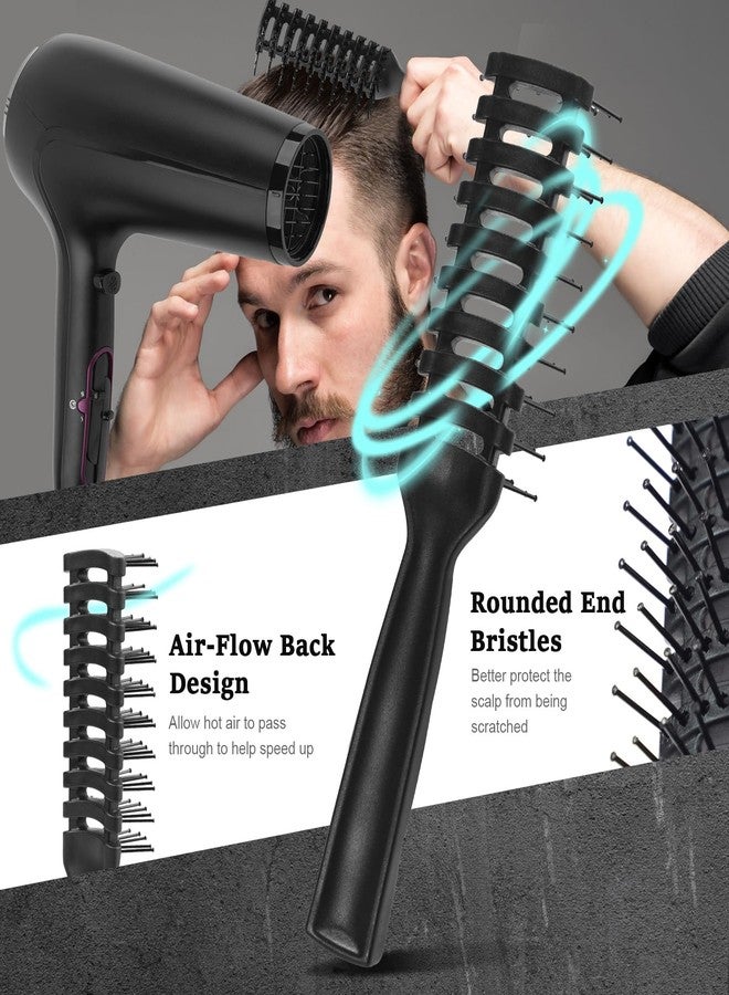 DUAIU Hair Brush Set, 5 PCS Paddle Brush and Hair Comb for Men Women, Paddle Detangling Brush Vented Brush Wide Tooth Comb for Curls Straight Thick Fine Wet or Dry Hair Care Styling - Image 4