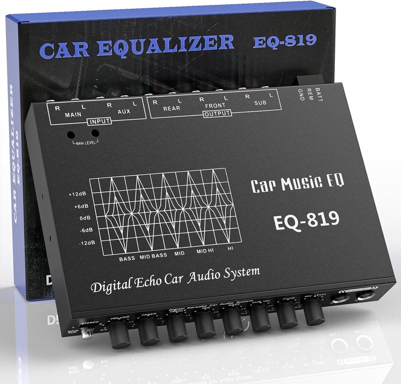 Suacopzar EQ-819 Car Audio Equalizer with Karaoke Function and Mic Input - Image 2