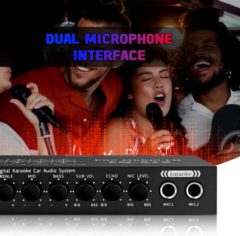 Suacopzar EQ-819 Car Audio Equalizer with Karaoke Function and Mic Input - Image 4