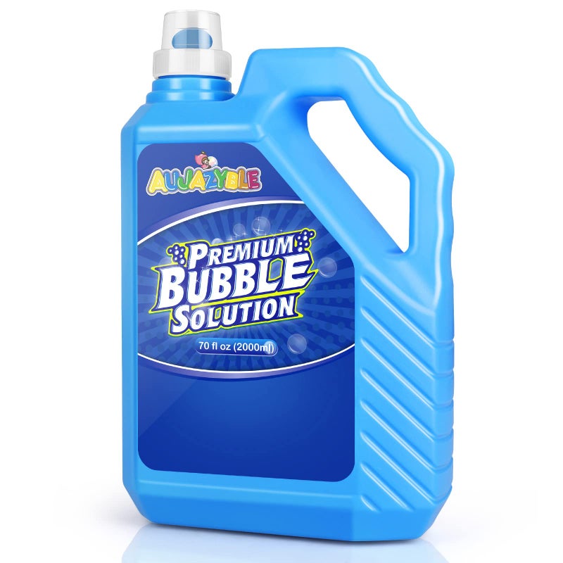 Aujazyble Bubble Solution Refill 70 OZ PreMix Premium Bubble Refill Solution No Measuring Required Bubbles for Kids Bubbles Refills Bubbles Bulk Bubble Machine Solution Kids Easy Grip Bottle - Image 2
