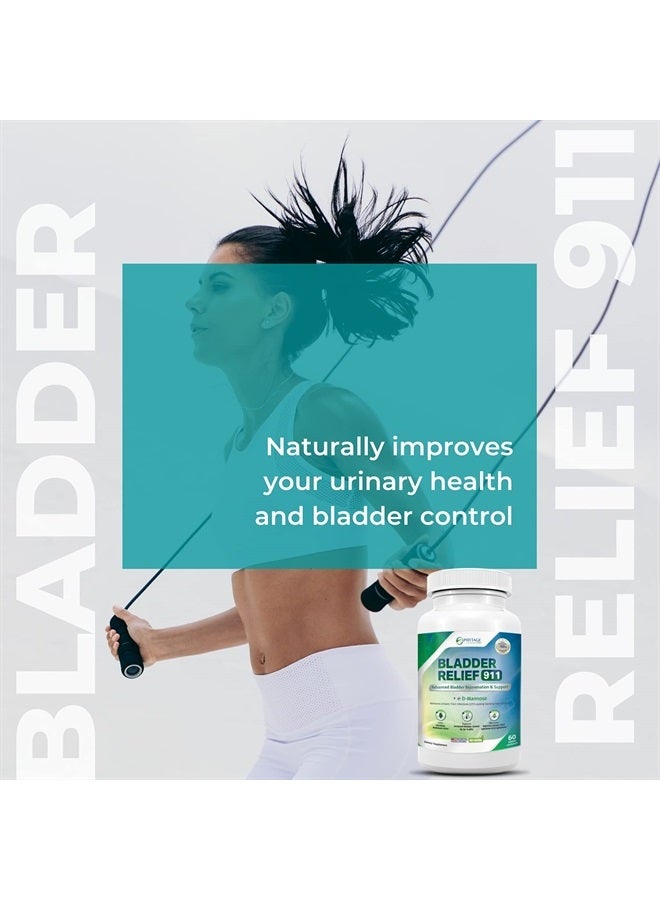 Bladder Relief 911 Detoxifying Strength - for Men and Women Provides Bladder Support, 60 Veggie Capsules