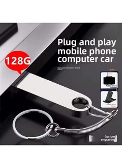 Generic [High Speed Sufficient] U Disk 16G/32G/64G/128G Computer Mobile Phone Dual-purpose Student Office Car USB Disk-Color:Silver-Capacity:64G  - Image 4