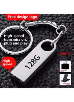 Generic [High Speed Sufficient] U Disk 16G/32G/64G/128G Computer Mobile Phone Dual-purpose Student Office Car USB Disk-Color:Silver-Capacity:64G  - Image 2
