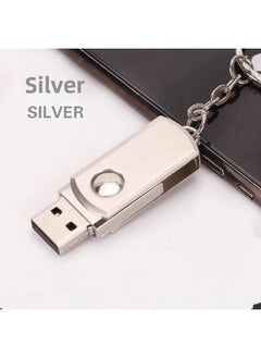 Generic [High Speed Sufficient] U Disk 16G/32G/64G/128G Computer Mobile Phone Dual-purpose Student Office Car USB Disk-Color:Silver-Capacity:64G  - Image 1
