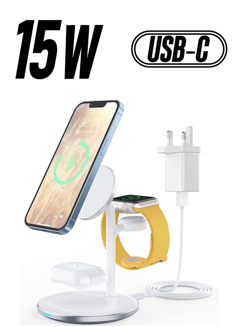 general 1 x 5 pcs 5W Magnetic Fast Charger Portable for Apple Watch Silver (standard version) - Image 1