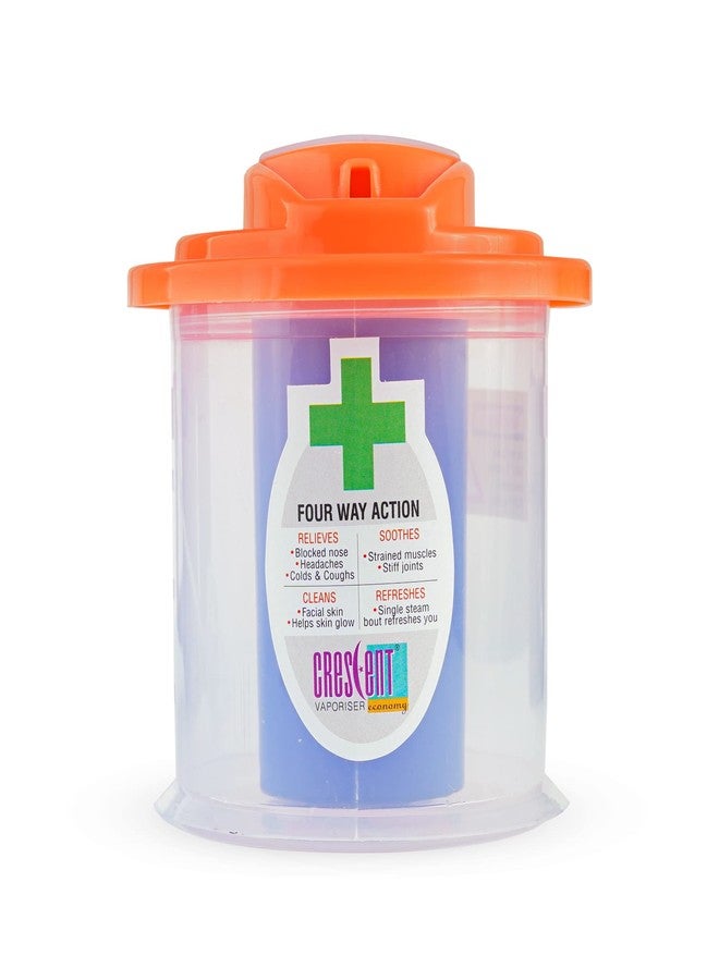 CRESCENT Economy Pro Steamer for Cold and Cough| Facial Steamer| Steam Inhaler| Light Indicator| Green| Pack of 1, Orange - Image 1