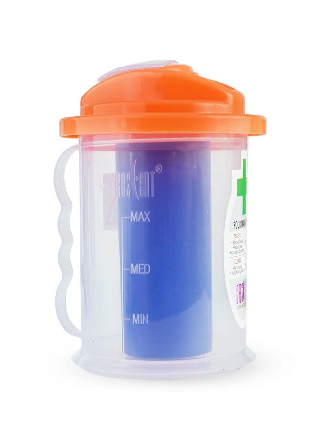 CRESCENT Economy Pro Steamer for Cold and Cough| Facial Steamer| Steam Inhaler| Light Indicator| Green| Pack of 1, Orange - Image 3