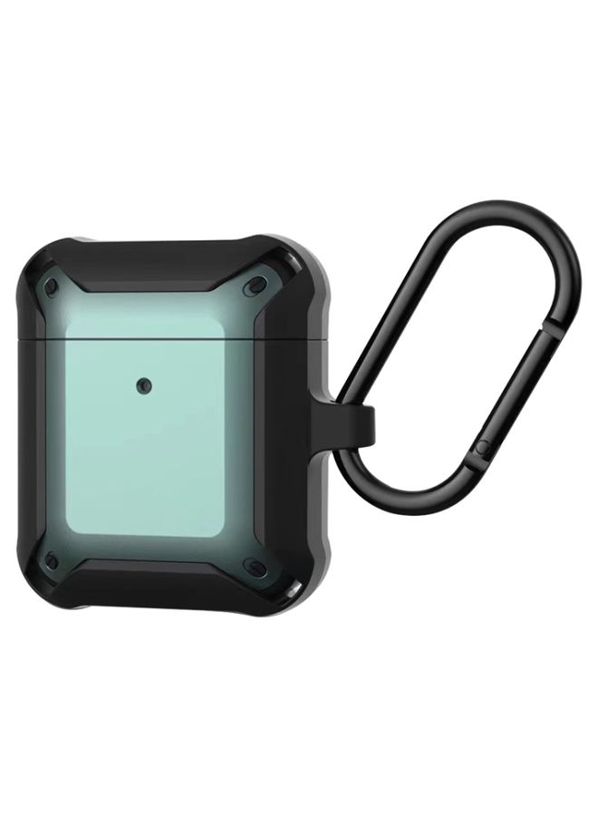 Raxoom Case Cover Wireless Earphones Shockproof Bumblebee Armor Silicone Protective Case For AirPods 1 / 2 Green+Black